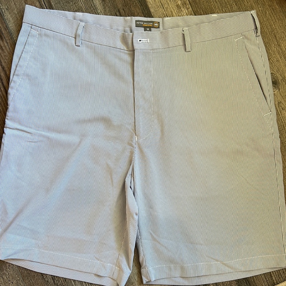 Peter Millar Men's 38 Wicking Flat Front Crown Performance Golf Short
